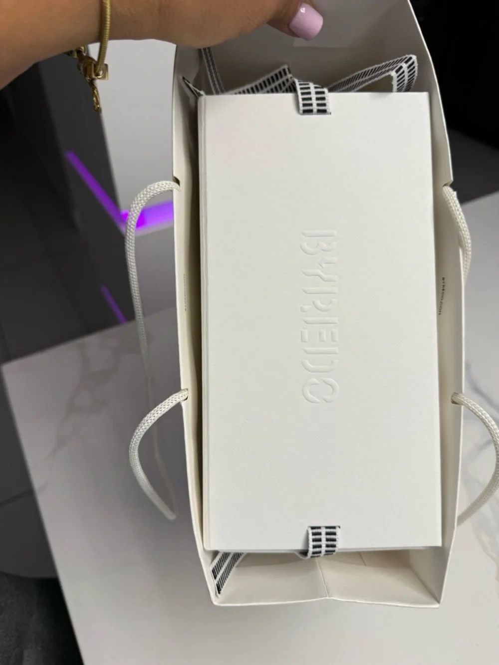 Byredo Cream Rope-Handled Gift Bag and gift box